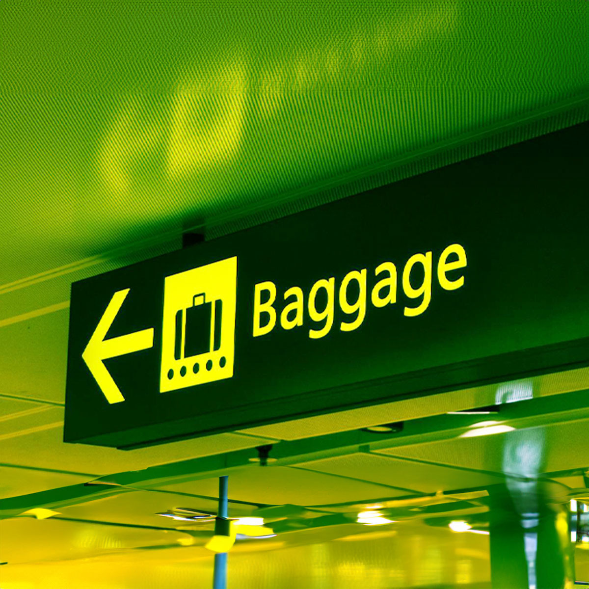 Baggage Directional  sign