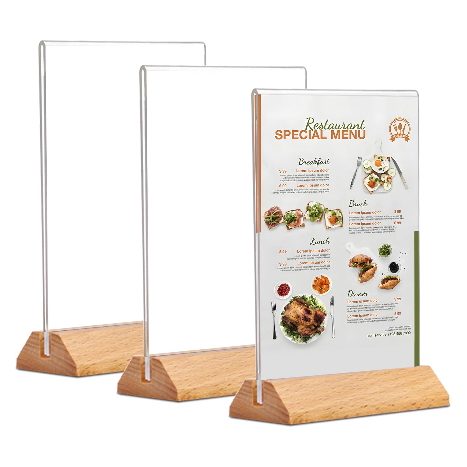 Acrylic menu Holder