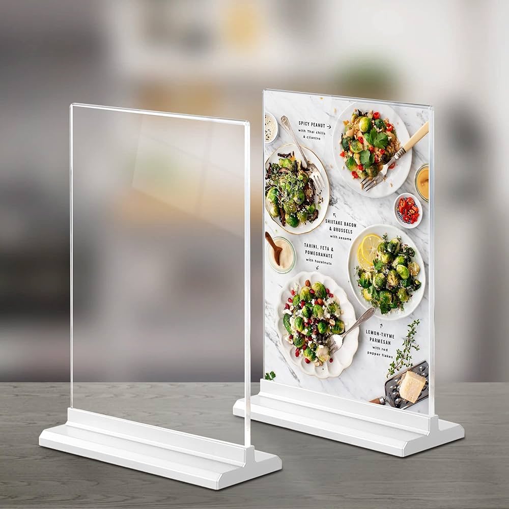 Clear Table Menu Holder