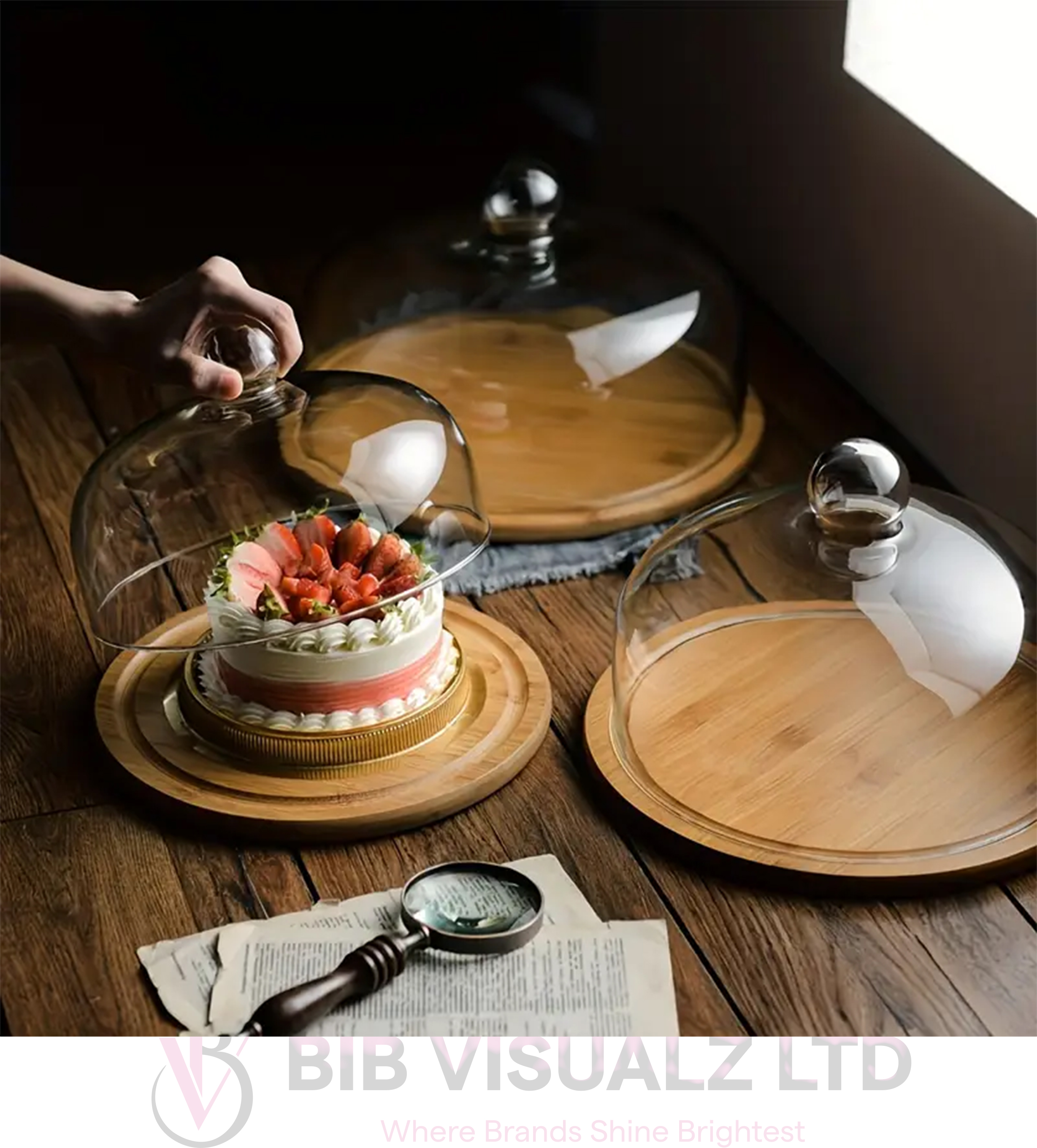 Elegant Bamboo & Glass Cake Stand Set - 1.jpg