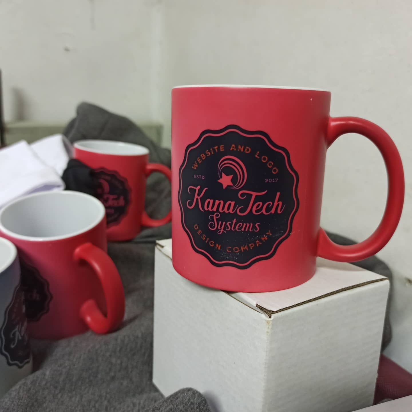 Red Magic Mugs Branding
