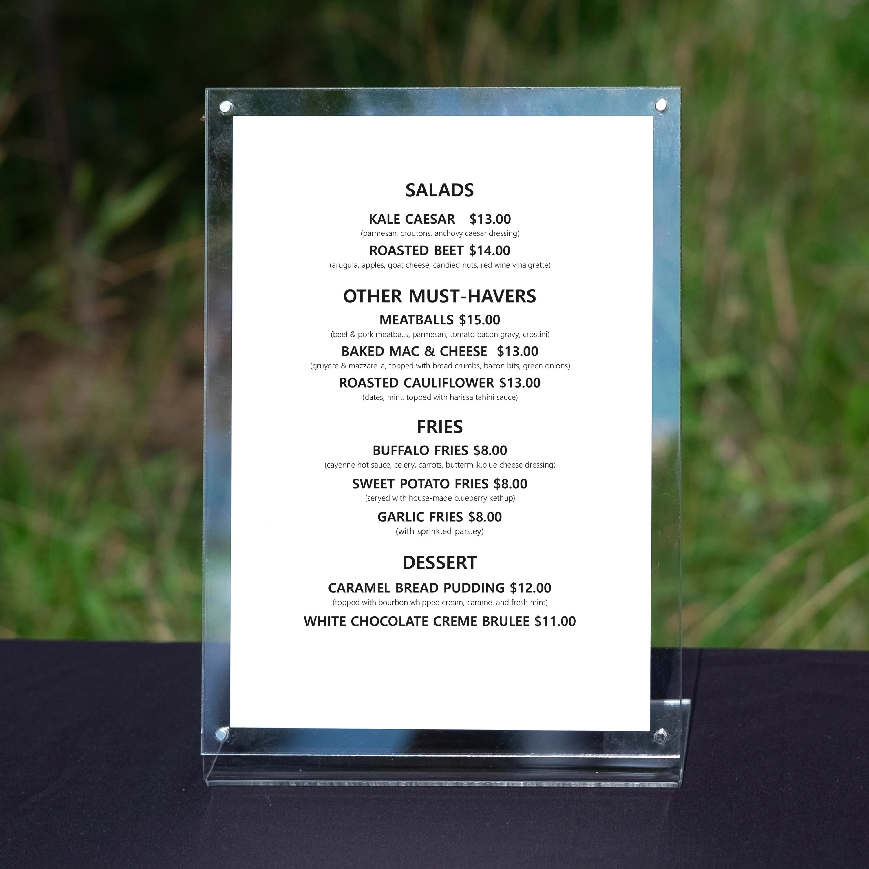 Menu Stand 2