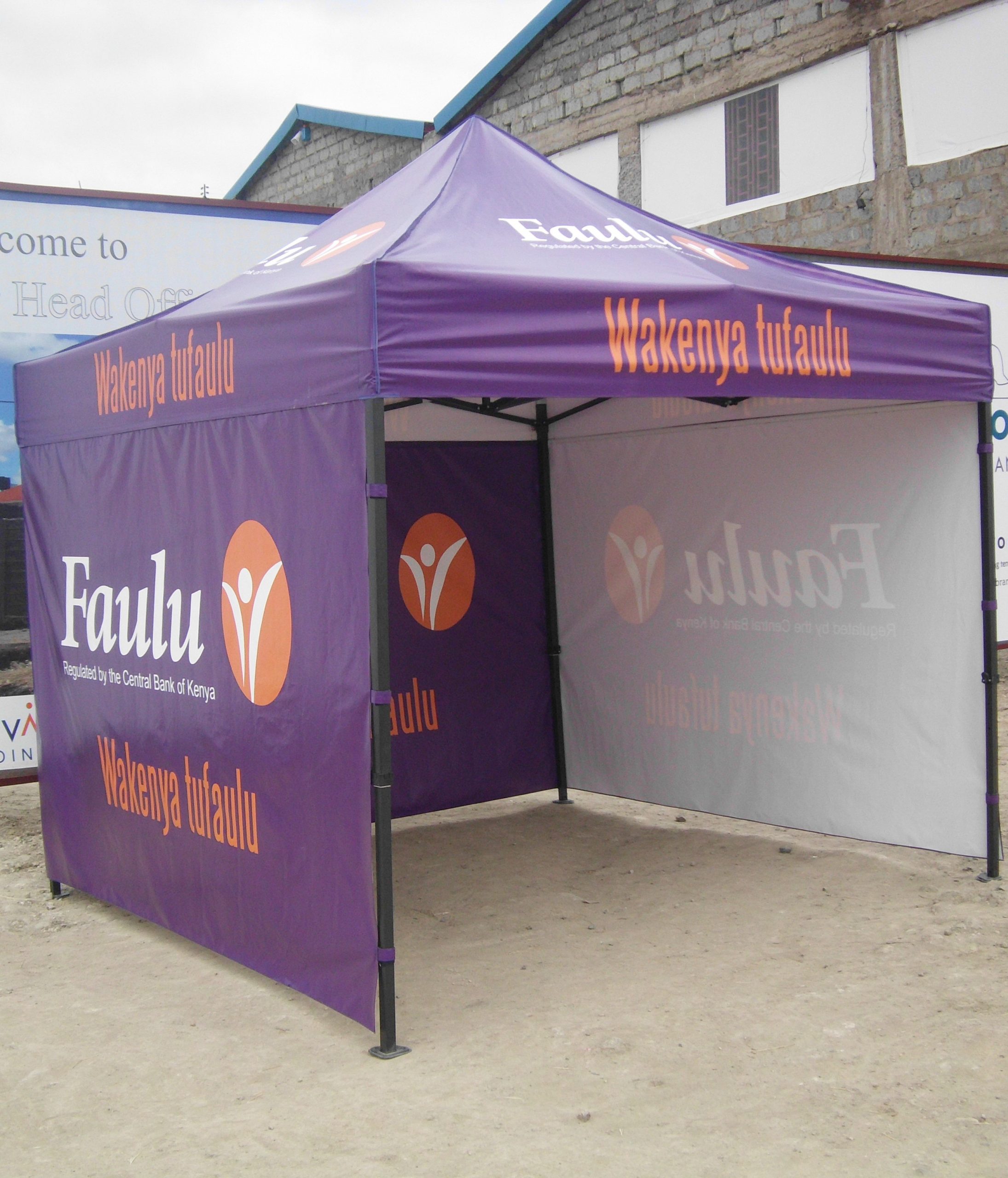 Metal Frame Foldable Tent FAULU KENYA MICROFINANCE