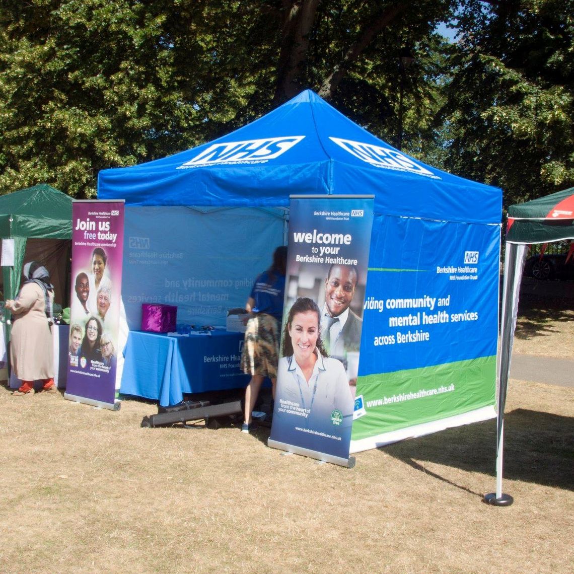 printed gazebo information tent